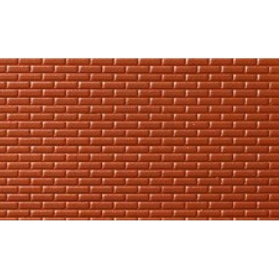 BRICK WALL RED ( 30cm x 18cm ) - 1/100 SCALE - NOCH 55005